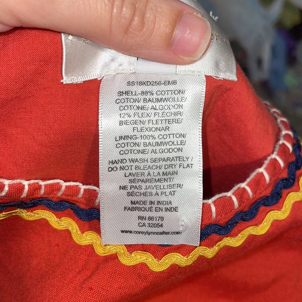 Corey Lynn Calter Toucan Embroidered Dress SZ S EUC - Picture 5 of 5